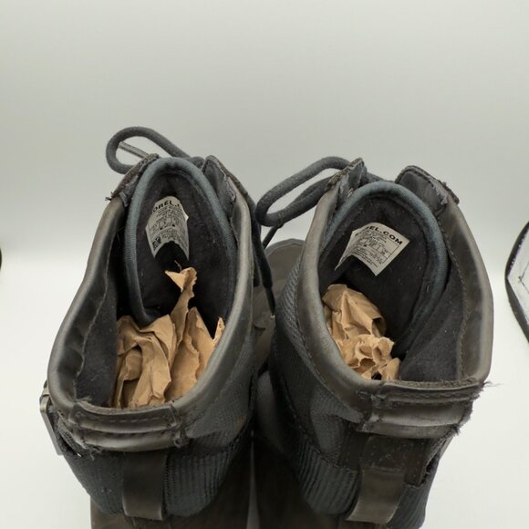 Sorel Slim Boot Lace Up Black Ankle Boots Heel Women Size 11 Winter Warm READ - Picture 12 of 14